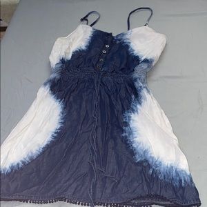 Blue & white romper dress